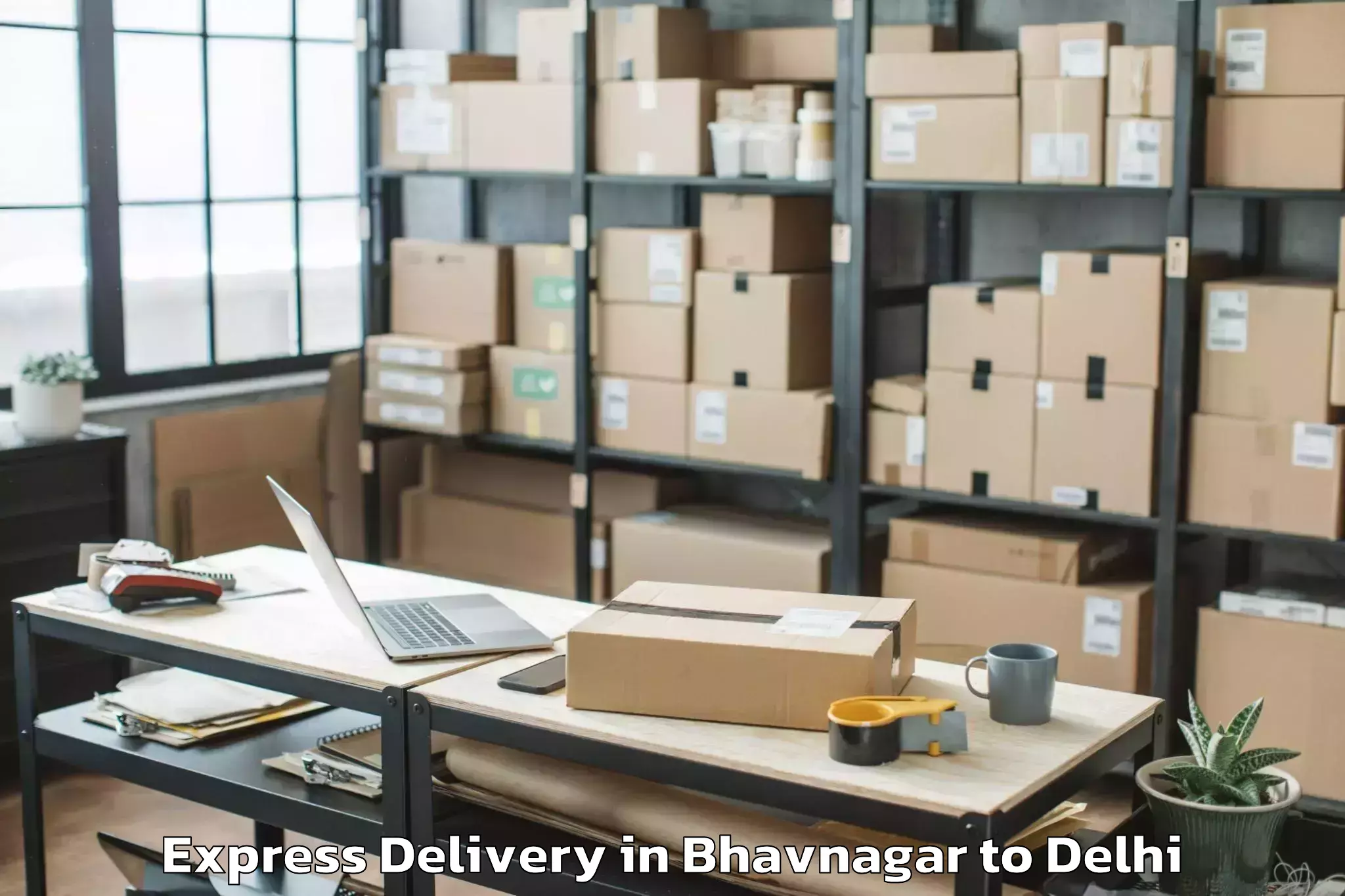 Professional Bhavnagar to V3s East Centre Mall Express Delivery